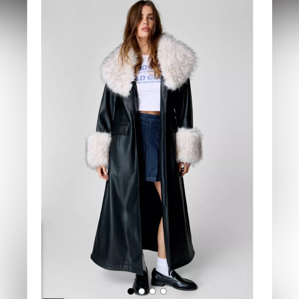 Nasty Gal Plush Tipped Fur Maxi Penny Lane